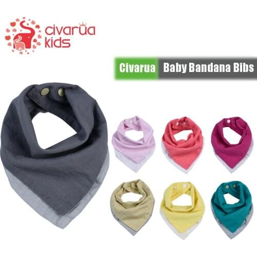 Baby Bandana Bibs 100% Cotton Muslin Reversible Super Absorbent Drool Bibs Unsiex Baby Accessories Soft Toddler Triangle Scarf