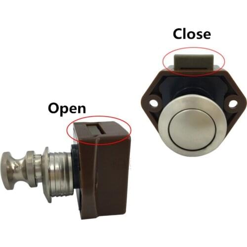 For 12-27mm thick panel Car Push RV Caravan Boat Motor Home Cabinet Drawer Latch Button Locks For Furniture Hardware
