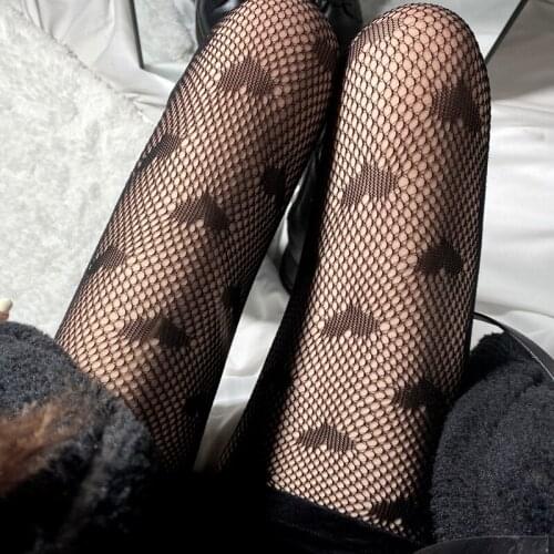 Love Tights Sexy Thigh High Stocking Women Lingerie Rajstopy ClubWear 2021 Medias Collant Femme Gothic Clothes Fishnet Pantyhose