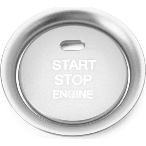 2Pc Set Silver Aluminum Keyless Engine Push Start Button & Surrounding Decoration Ring for Mazda 3 6 CX-3 CX-5 CX-9 MX-5 W