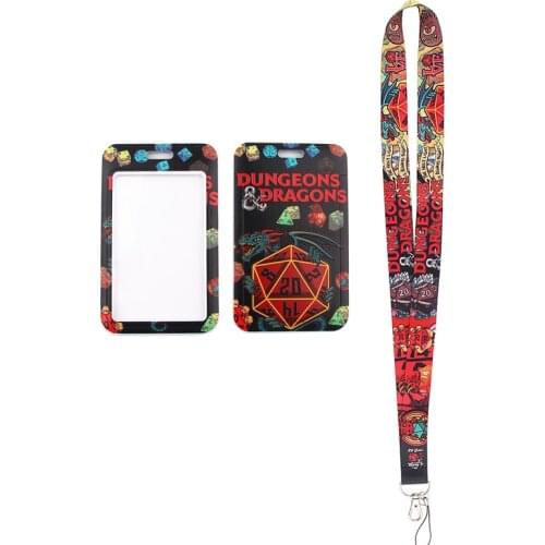 MD200 DMLSKY Cartoon Dragon Hard Staff Identification Name Badge ID Card Access Exhibition Card With Lanyards