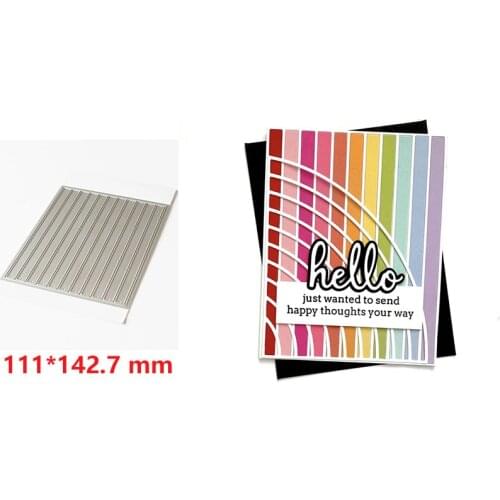 Metal cutting dies rectangle color block stripes cut mold Scrapbook cards making paper craft knife mould new 2020 arrival