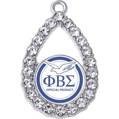 Fashionable PHI BETA SIGMA Crystal Inlaid Metal Pendant for Greek society sorority fraternity Mirror Effect Jewelry Accessories