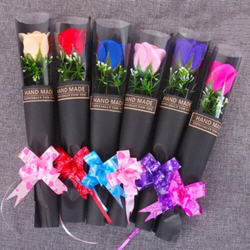 Soap Rose Artificial Flowers MotherS Days Flower Bouquet Foam Roses Flower Branch For Best Mum Wedding Fragrance Decor
