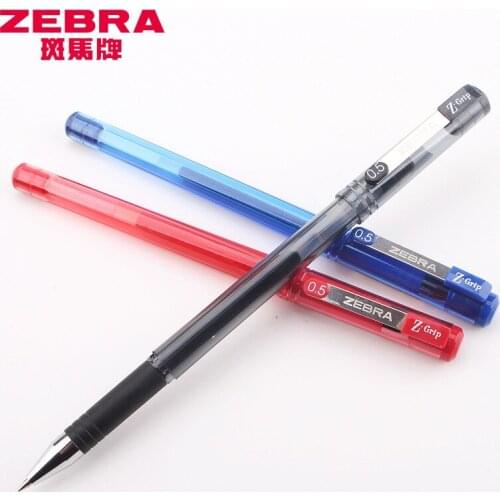 ZEBRA Zebra C-JJ1-Z-Grip Gel Pen Set Transparent Hold 0.5mm Black Blue Red Gel Ink Ballpoint Pen School Stationary Supplies