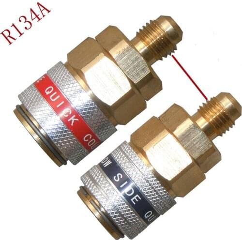 New R-134A A / C Automotive Quick Coupler Adapter Air Conditioning And Fluoride-Line Connectors High And Low Pressure Connector