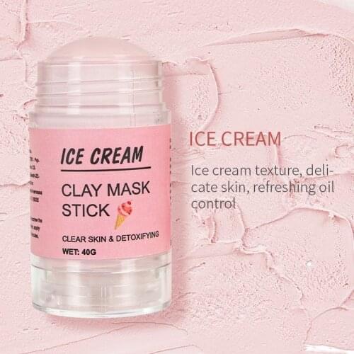 Cleansing Facial Mask Stick Clay-Stick Oil Control Whitening Turmeric Face Mask Mud Anti-Acne Blackhead Skin Care Mask Mub 40g