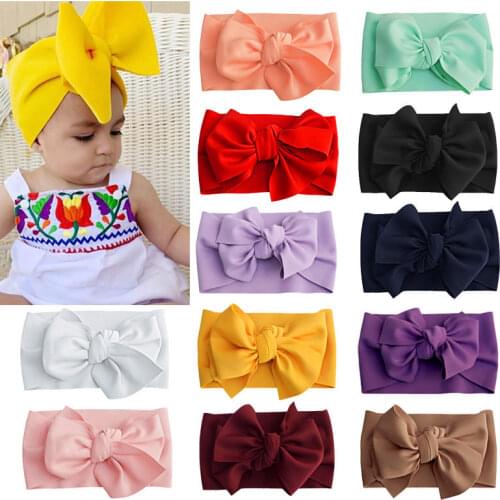 Knot Bow Baby Headband Solid Color Candy Newborn Baby Head Bands Princess Baby Girl Hair Wrap Photogrphy Hair Accessories