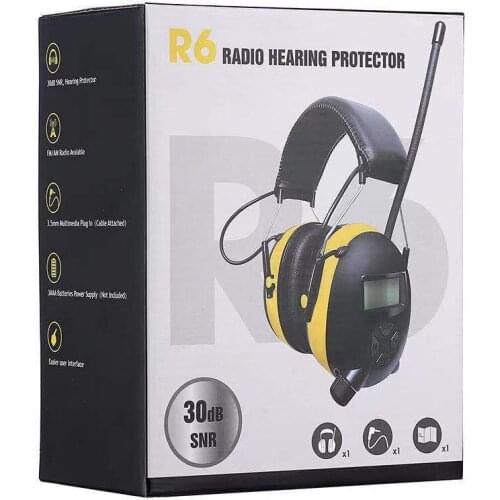 SALE Electronic Noise Reduction Earmuff Hearing Protector Headphone Digital AM / FM Radio Stereo Hearing Protection Ear Muffs