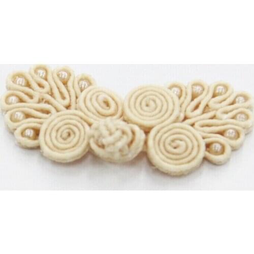 20set Craft Handmade Fabric Braided Pearls Button Sewing On Chinese Frog Closure Fastener Knot Button NK43