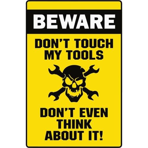 RuleMylife beware! Don't touch my tools,don't even think about it!car stickers decal anime cute car accessories at decoration