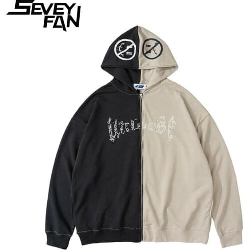 SEVEYFAN Men's Zip Hoodies