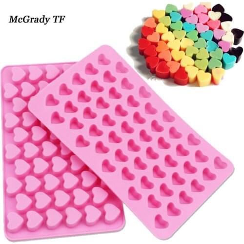 Silicone Cookie Chocolate Mini Heart Love Cake Molds Fondant Dessert Chocolate Jelly Ice Moulds Bakeware DIY Cake Tools