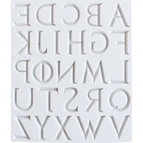 Aouke Big Letter Silicone Decorating Molds Cake Silicone Mold Sugarpaste Candy Chocolate Gumpaste Clay Mould