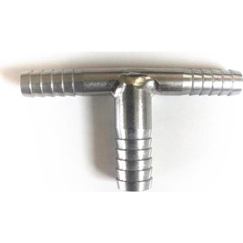 T-shape 304 stainless steel barbed tee Joint ，Home brewed BEER hose connection adapter, American standard food grade material