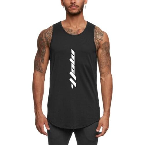 Workout Fitness Summer Casual Sports Mesh Tank Top Men Musculation Gym Clothing Bodybuilding Singlets Sleeveless Quick Dry Vest