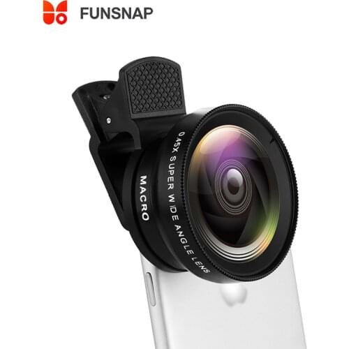 Universal Phone Lens 0.45X Super Wide Angle 12.5X Macro Camera Lens For iPhone Xiaomi Samsung Huawei Gimbal Accessories