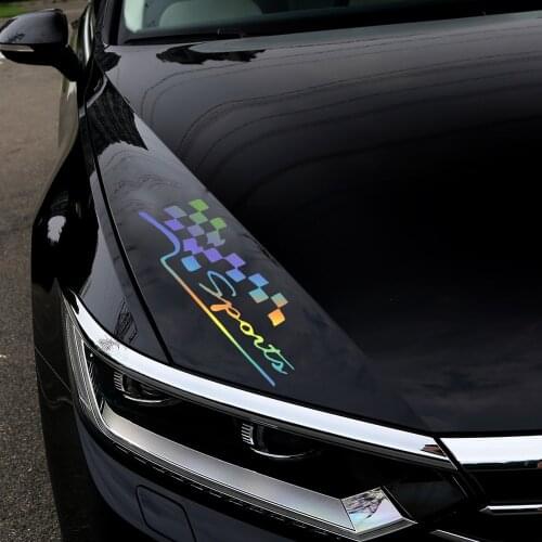 Funny Racing Sports Flag Car Sticker Auto Sticker For Car Decals Wrap Vinyl Art For Cars Windows Body Decoration Accessories