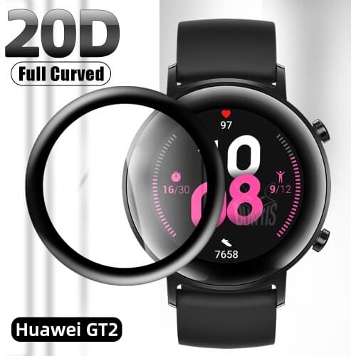 20D Curved Edge Protective film for Huawei Watch GT2 GT 2 42MM Scratch resistant soft screen protector Accessories(Not Glass)