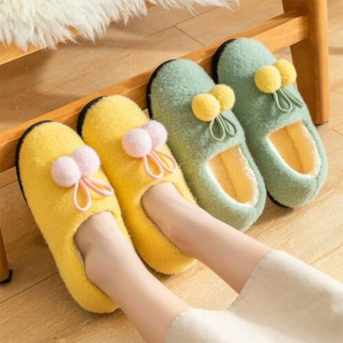 Women Fur Plush Slippers Casual New Winter Ladies Shoes Home Cute Slippers Slip On Indoor Flats Bedroom Fashion Female Footwear