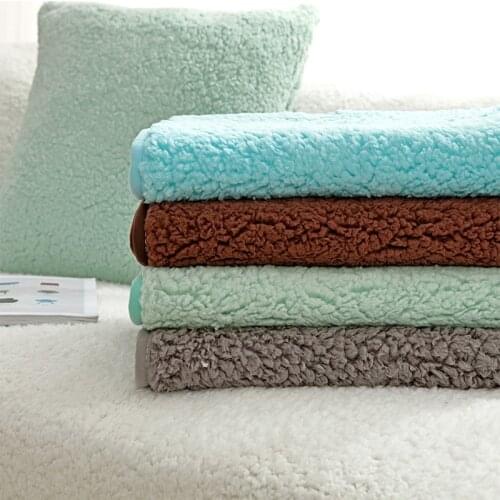 Winter High Grade Thicken Lambswool Sofa Cover Solid Color Anti-slip Couch Covers for Sofas Soft Plush Sofa Towel