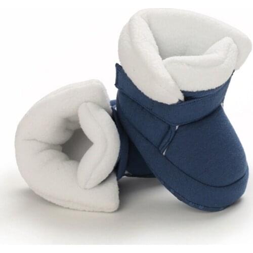 Newborn Baby Girls Boys Snow Boots Non-Slip Cute Rabbit Ear Bowknot Winter Warm Soft Soled Boot Ins