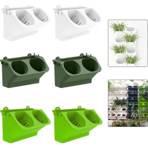 1Pc/6Pcs Stackable Flower Pot Wall Hanging Planter Garden Flower Pots Vertical Succulents Plant Bonsai Pot Home Decor