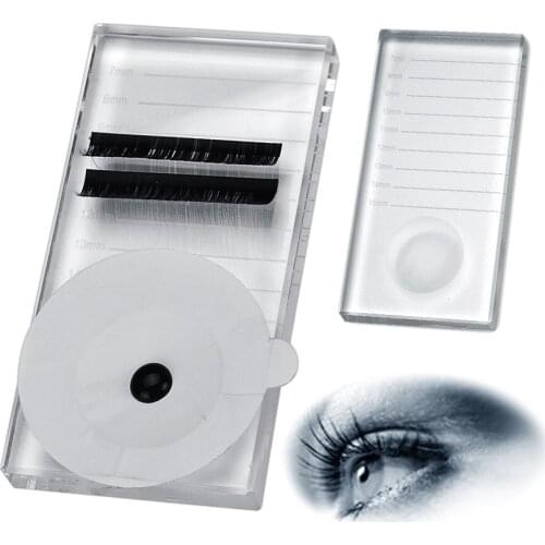 1pc Lash Extension Supplies Lashes Holder Crystal False Eyelashe Pallet Stand Pad Fake Lashes Essential Tool for Eye Makeup