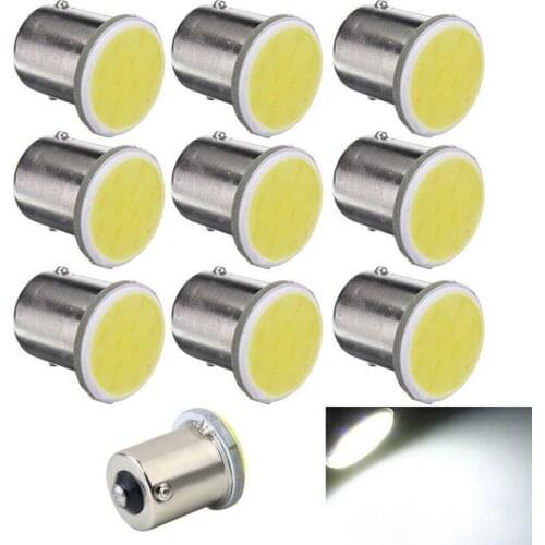 10pcs White 1156 BA15S P21W Led Car LED 1156 Lamp COB 12 SMD 12V Voltage