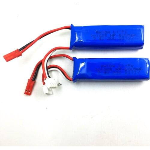 2pcs/Lot 7.4V 600mAh Li-po Battery for XK X420 A160 Brushless RC Airplane Spare Parts X420.0018