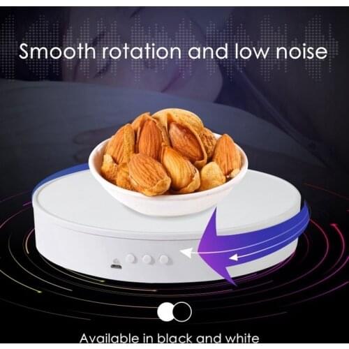 2 Speeds Electric Rotating Display Mirror Stand Max Load 5kg Photography Base Video Shooting Table Turntable Jewelry Organizer