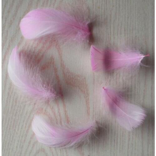 20Pcs/Lot Pink Color Natural 5-8cm Floating Goose Feather Plume For Wedding Hat DIY Crafts Headwear Hair Accessories Decoration