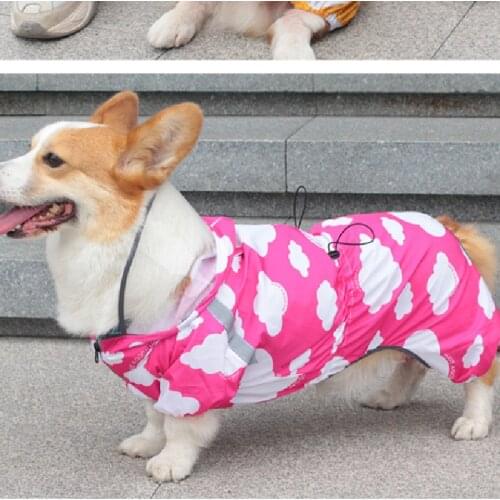 2021 Welsh Corgi Dog Raincoat Waterproof Clothing for Dog Rainwear welsh corgi pembroke Dog Clothes Outfit Garment Dropshipping