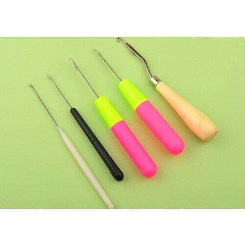 5pcs New Plastic Crochet Needle Braiding Latch Hook Weaving Hair Dreadlock Craft