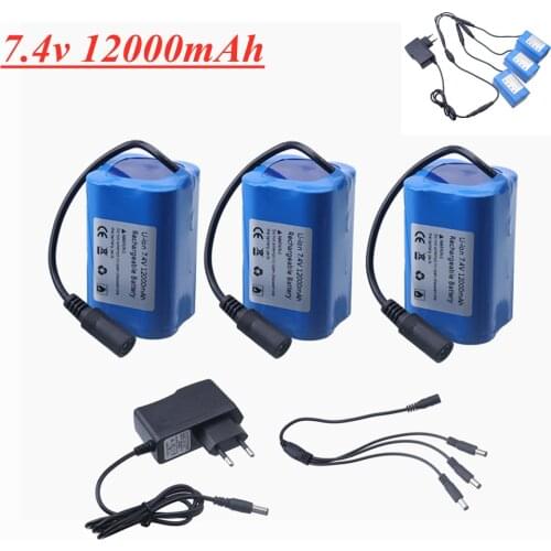 7.4V 12000mAh Lipo Battery For T188 T888 2011-5 V007 C18 H18h So on Remote Control RC Fishing Bait Boat Spare Parts