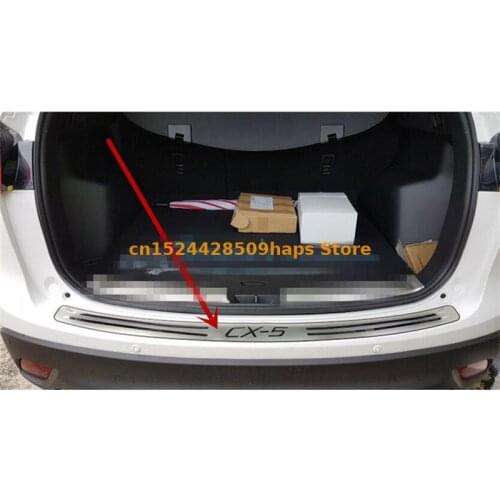 Car styling Stainless Steel car Rear Bumper Protector Sill Trunk Tread Plate Trim for 2012-2015 Mazda CX-5 CX 5 CX5