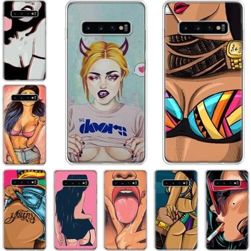 Hot flirting sexy girl skin Phone Case For Samsung Galaxy A71 A70 A51 A50 A41 A40 A30 A21 A10 A01 A90 A20S A20E A10S M30S A6 A7