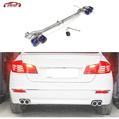 For BMW 5 Series F10 F18 Changed To M5 Bumper 4-Exhaust Tail Throat And for BMW 520 523 525 528 530 M sport M tech Decoration