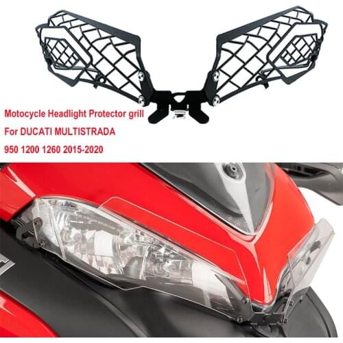 For Ducati Multistrada 950 1200 1260 Front Headlight Grille Cover Protector Headlight Protector Grille Guard Cover Protection