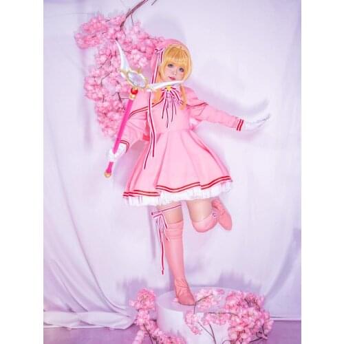 Hot Anime Card Captor Sakura KINOMOTO SAKURA Clear Card Sakura Dream Wand Cosplay Weapon Halloween Carnival Hand Made Props