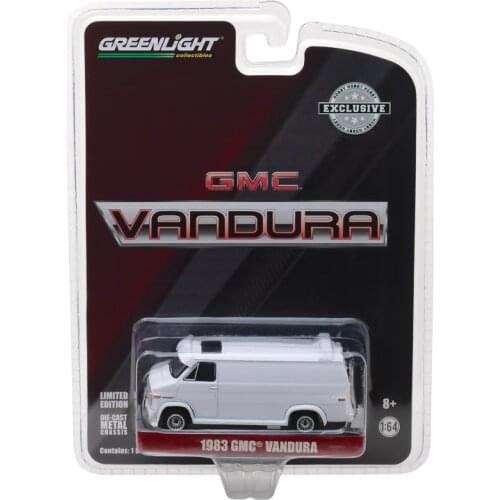 GreenLight 1:64 1983 GMC Vandura Custom - White Alloy model car Metal toys for childen kids diecast gift