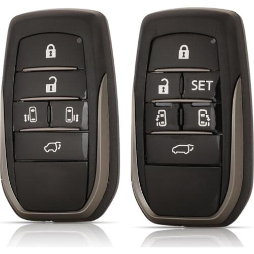 Jinyuqin 5/6 Buttons Replacement Flip Remote Car key Case Cover Fob Shell For Toyota Vellfire Alphard Previa