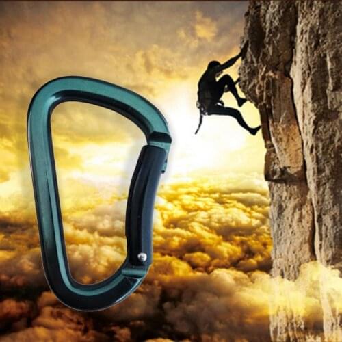 Aluminum Alloy Carabiner Non-slip Heat-resistant Magnesium Aluminum Alloy Practical Mountaineering Hook for Outdoor Sports 22KN