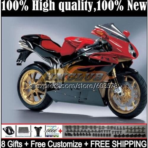 Body For MV Agusta F4 R312 750S 1000 R 750 1000CC Kit 51CL.14 1000R 312 1078 1+1 2005 2006 MA MV F4 05 06 Fairings golden red