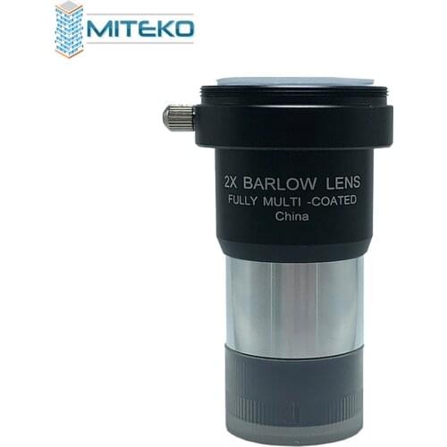 1.25 Inchs 2x Barlow Lens Fully Multi-coated Metal Body with M42 Thread for Standard Telescope Eyepiece
