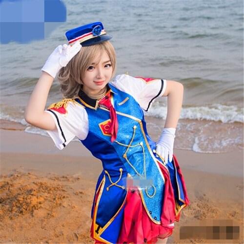 Lovelive Sunshine Happy Party Train Tour Aqours Watanabe You Cosplay Costume Halloween Costume Uniform Suits Dress