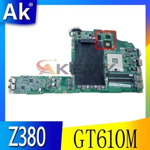 Akemy DA0LZ1MB6E0 REV E For lenovo ideapad Z380 Laptop motherboard HD4000+GT610M DDR3