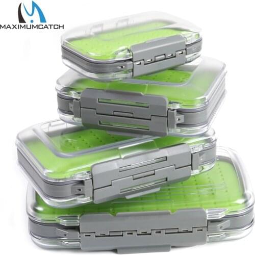Maximumcatch Fly Fishing Box Easy-grip Silicone Insert Tackle Boxes Double Side Clear Lid Fly Box