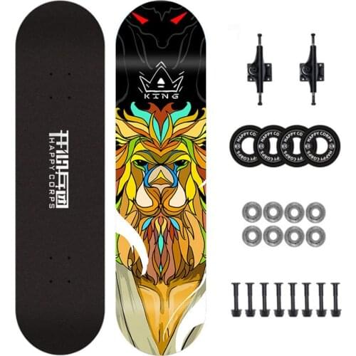 Skateboard Complete 31 inch Double Kick concave Surface ABEC-9 Bearing Skateboards for Youth Adult Kid Beginner