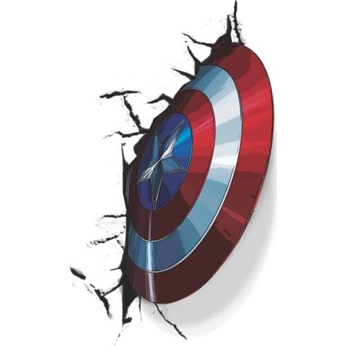Disney Marvel Captain America Shield Wall Stickers For Kids bedroom accessories Toilet Decal The Avengers Home Decor